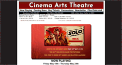 Desktop Screenshot of cinemaartstheatre.com